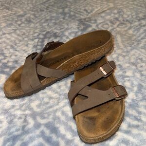 Birkenstock Taupe Double Strap Sandals